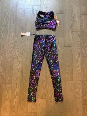 Girls' Firework Print Workout Outfit